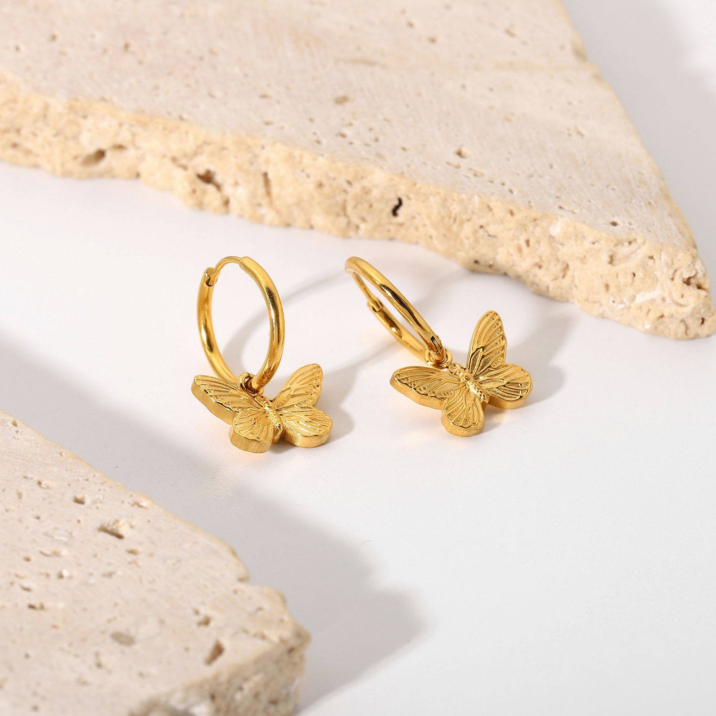 Petite Butterfly Hoops