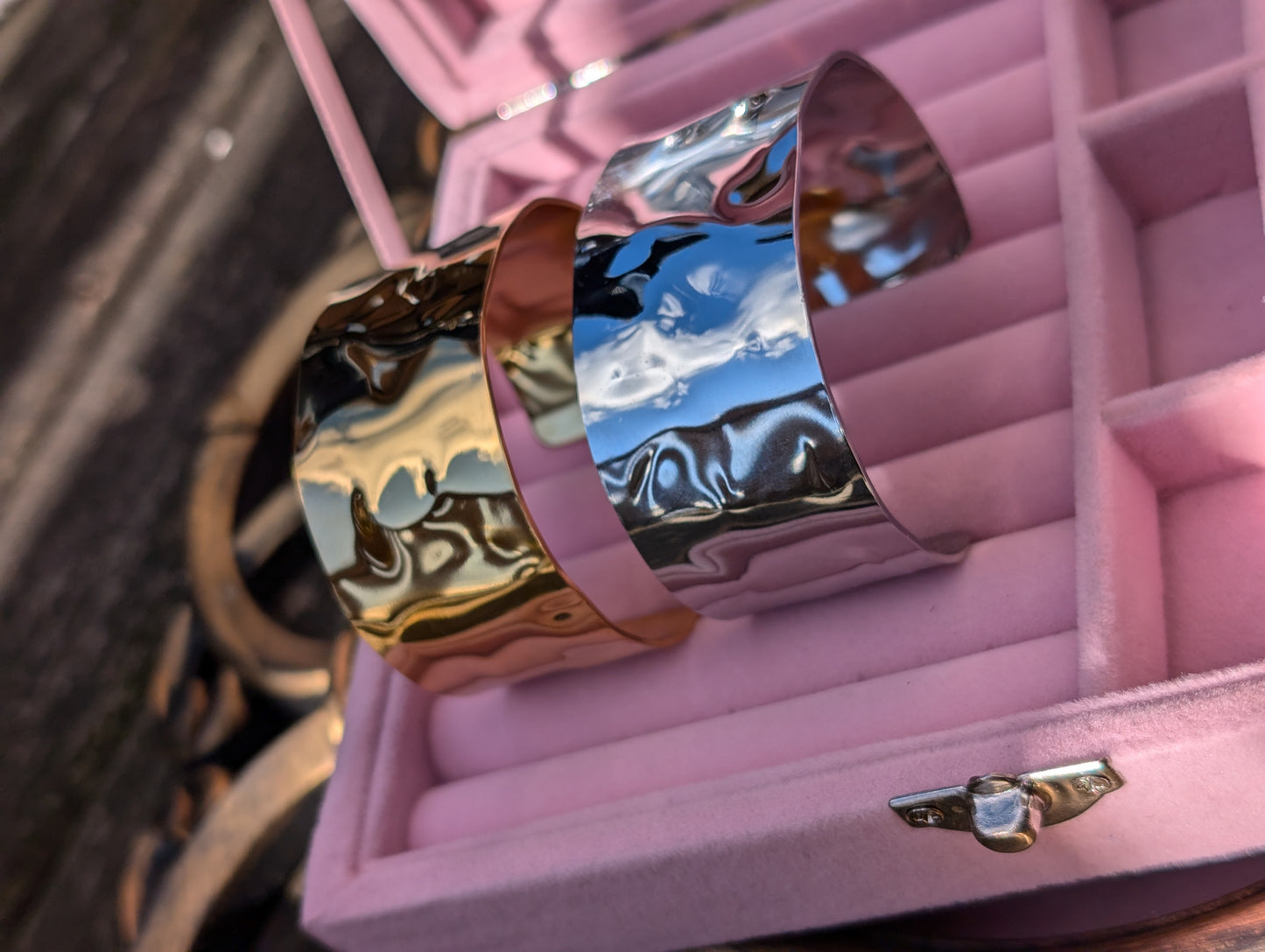 Sculpted Statement Silver Bangle