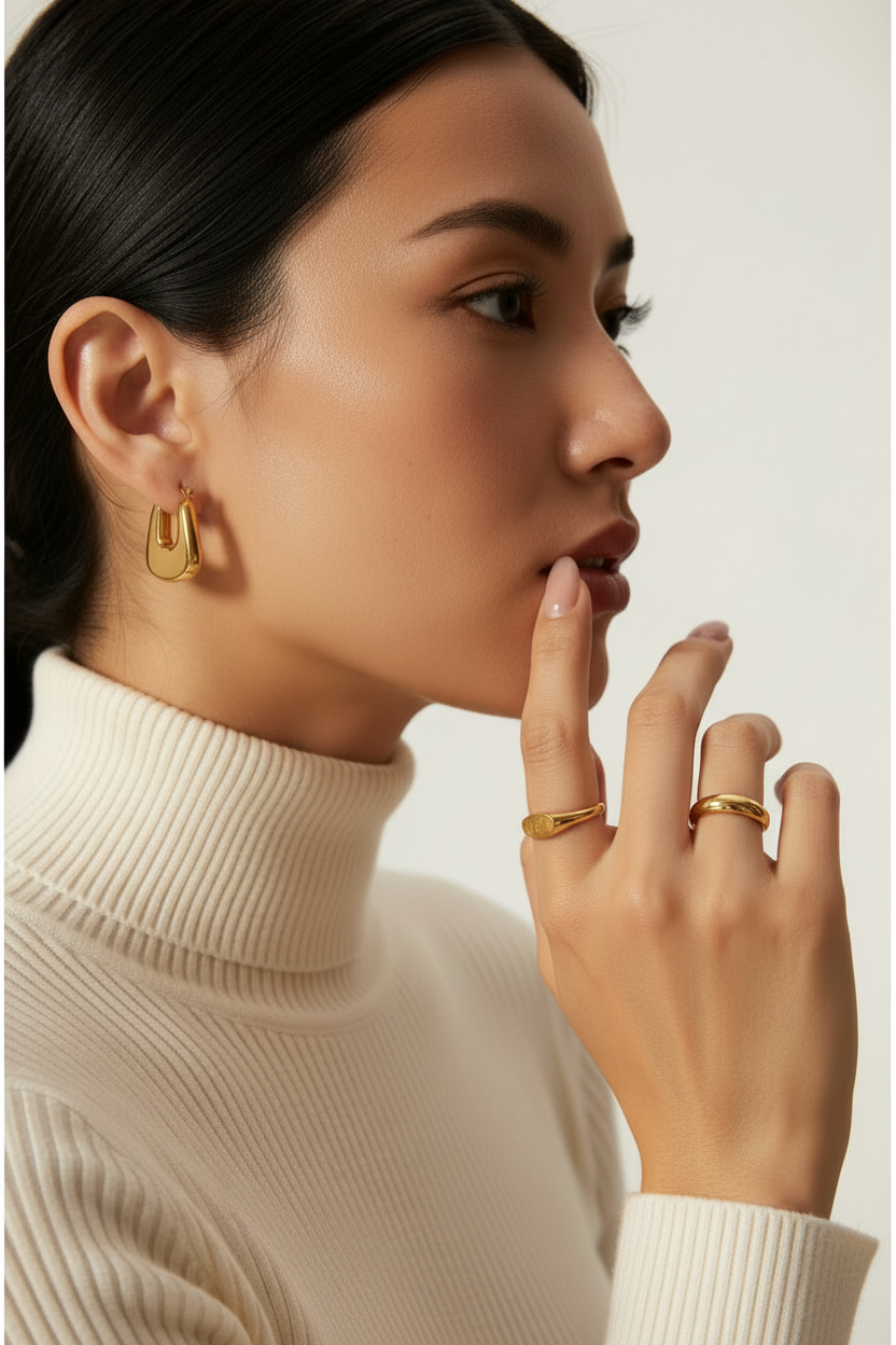 Rectangular Hoop Earrings