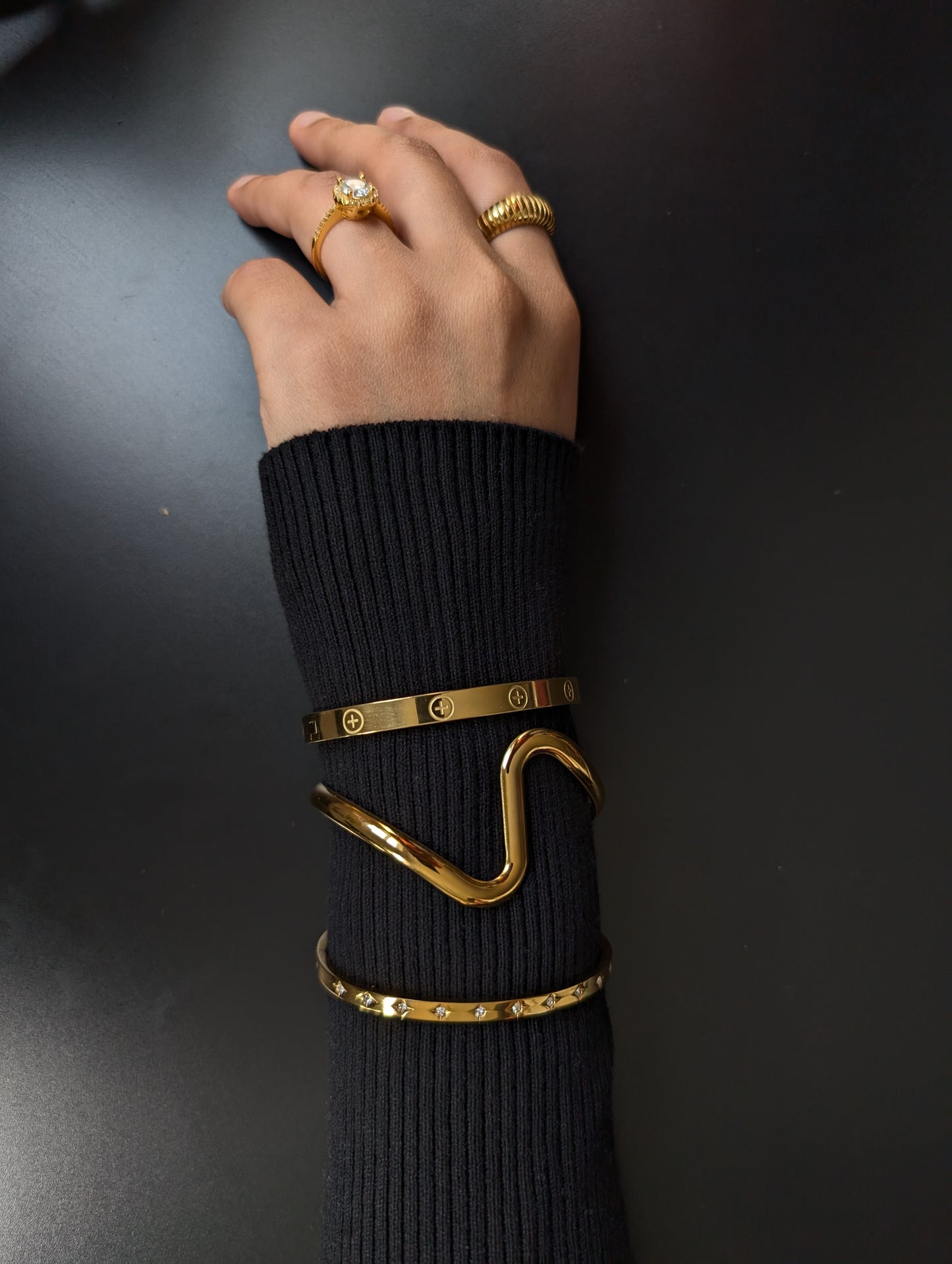 Geometric Wave Bangle