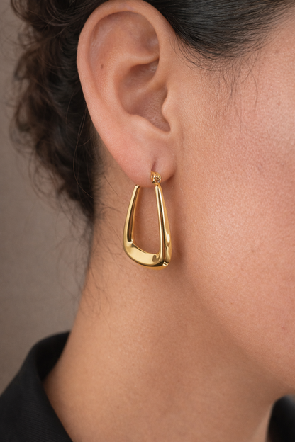 U-Shaped Hoop Earrings