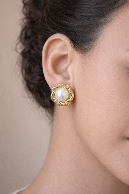 Pearl Spiral Studs