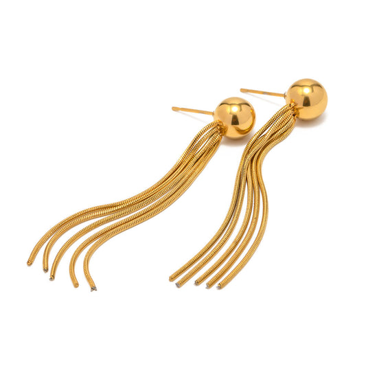 Golden Halo Drop Earrings