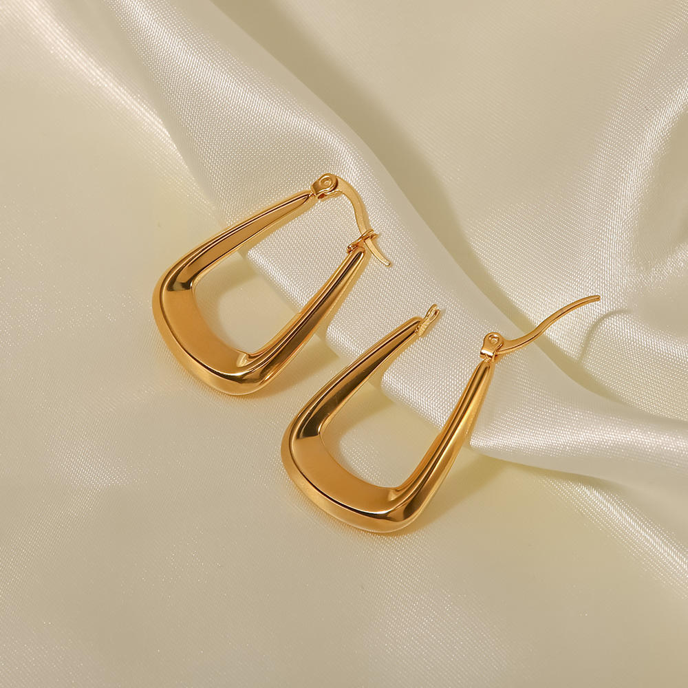 U-Shaped Hoop Earrings