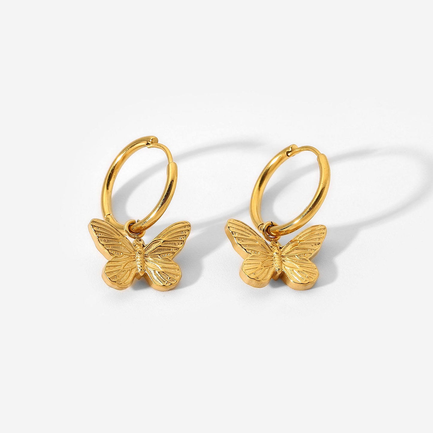 Petite Butterfly Hoops