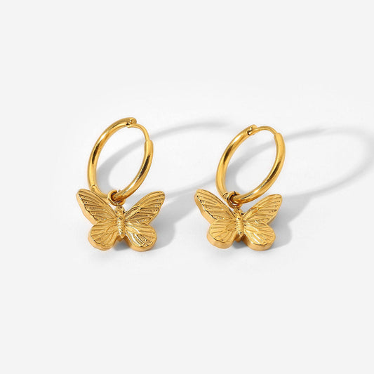 Petite Butterfly Hoops