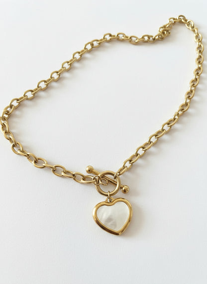 Mother of Pearl Heart necklace