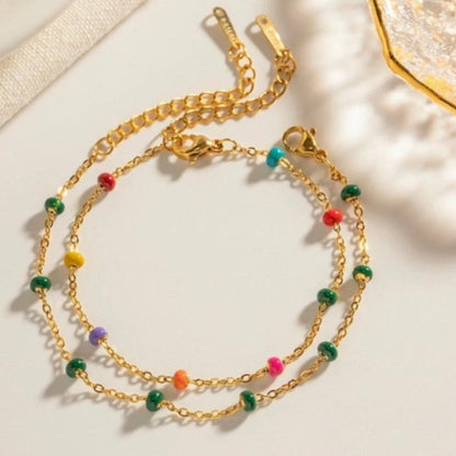 Gardenia Beaded Dainty Bracelet