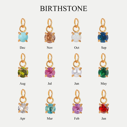 Round Birthstones in Gold
