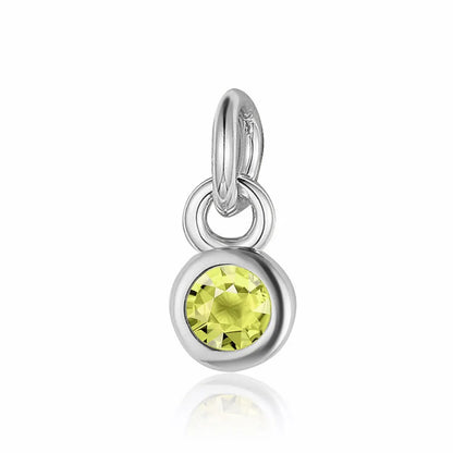 Round Birthstones in Silver
