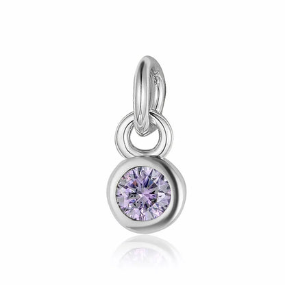Round Birthstones in Silver