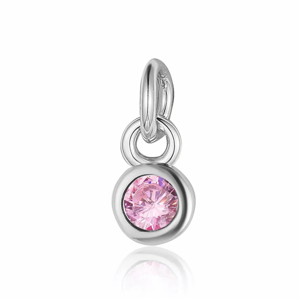 Round Birthstones in Silver