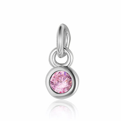 Round Birthstones in Silver