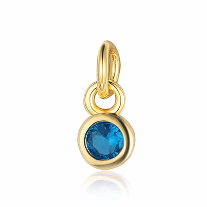 Gold Round Birthstones