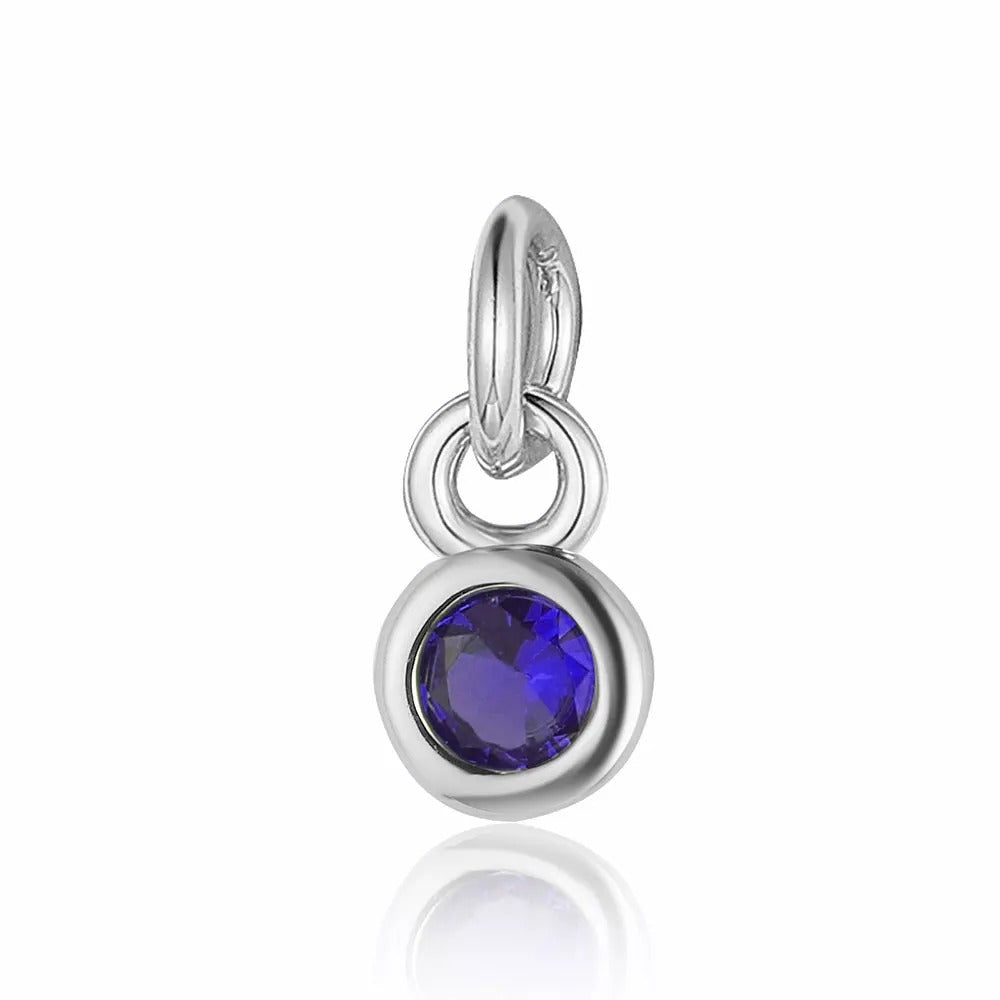 Round Birthstones in Silver