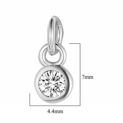 Round Birthstones in Silver