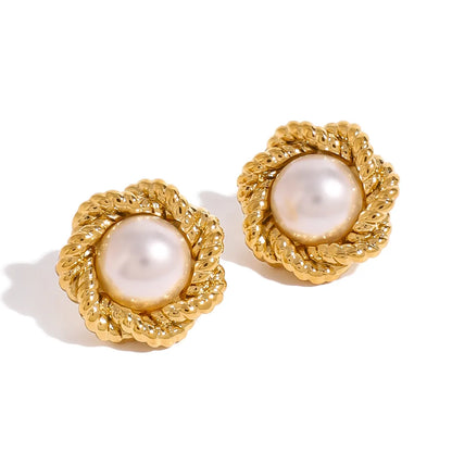 Pearl Spiral Studs
